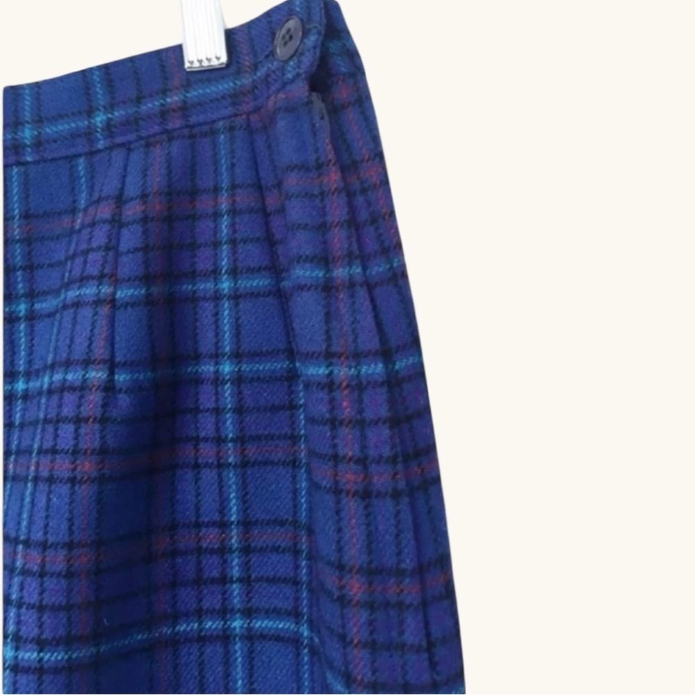 ✨ PENDLETON | Vintage Pure Virgin Wool Tartan Pencil Skirt – Size 8 - Picture 6 of 8